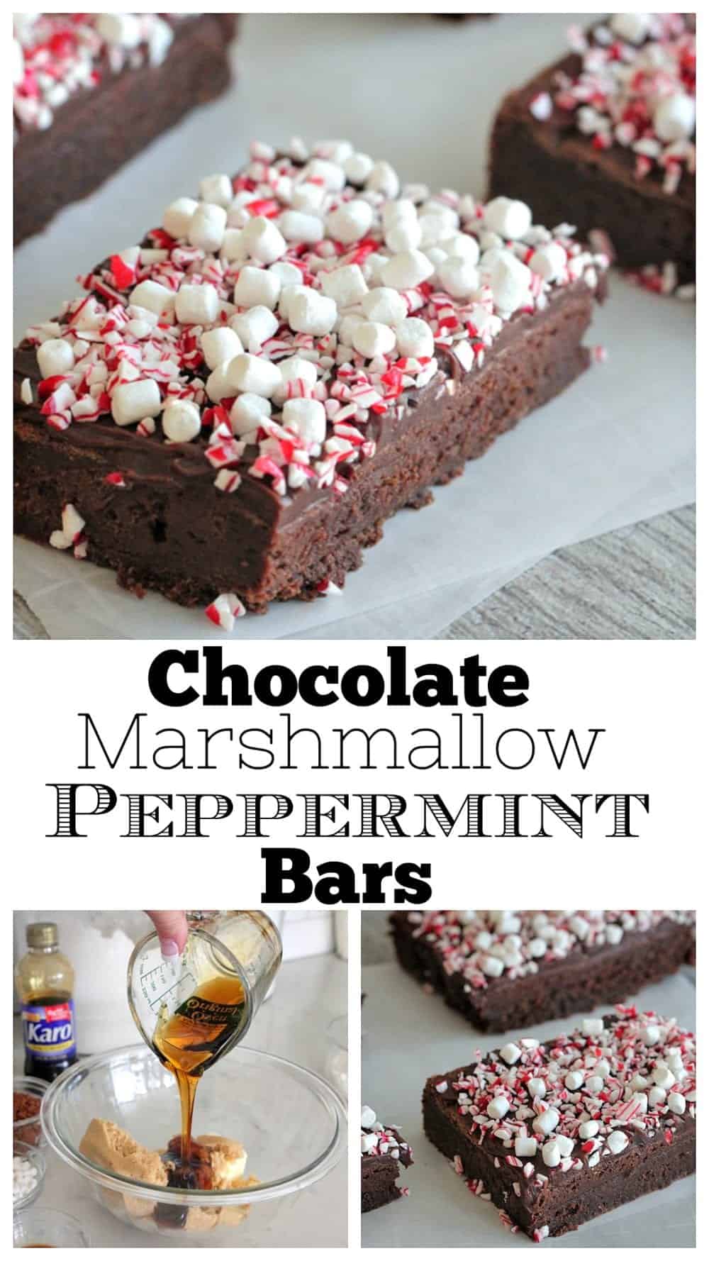 Chocolate Marshmallow Peppermint Bars Holiday Brownie Recipe