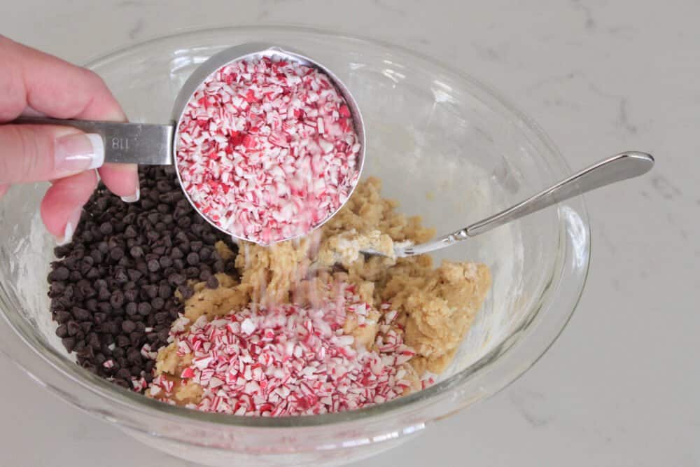ingredients for candy cane cookies