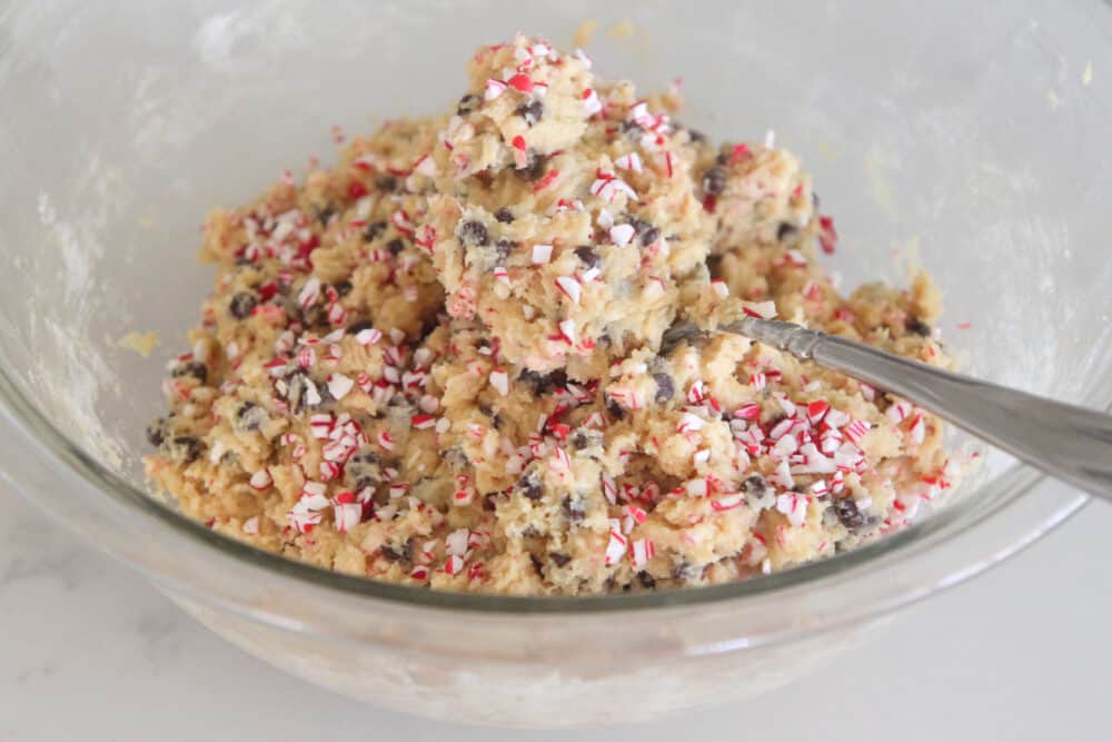 candy cane cookie dough