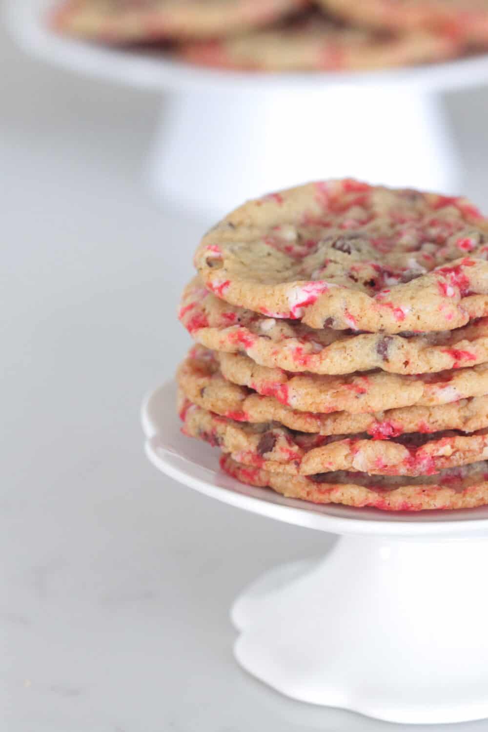 candy cane cookies stacked
