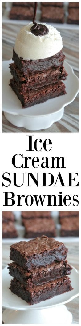 Ice Cream Sundae Brownies