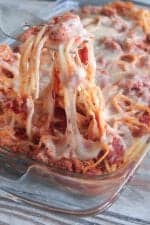 Cheese Stuffed Baked Spaghetti