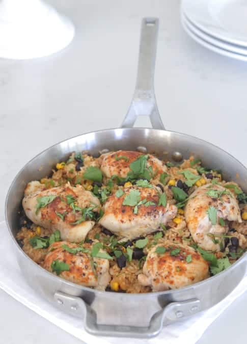 Chicken Taco Rice Skillet - Emily Bites