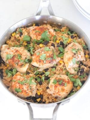 Image of a Chicken Taco Rice Skillet