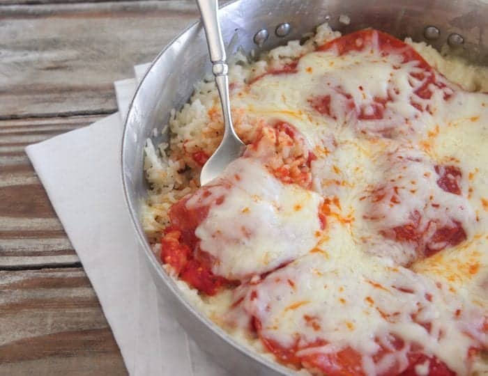 One Pot Pepperoni Pizza Rice