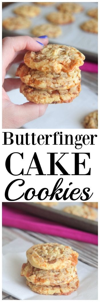 Butterfinger Cake Cookies