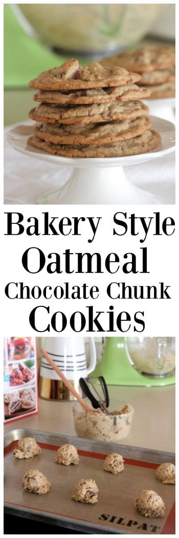 Bakery Style Oatmeal Chocolate Chip Cookies