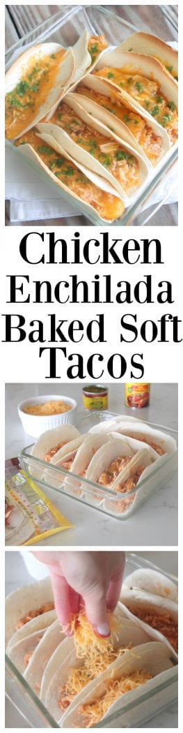 Chicken Enchilada Baked Soft Tacos