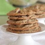 Stack of Bakery Style Oatmeal Chocolate Chip Cookies