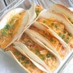 Chicken Enchilada Baked Soft Tacos