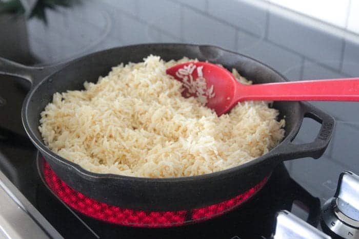 Salsa Verde Chicken Taco Rice Skillet