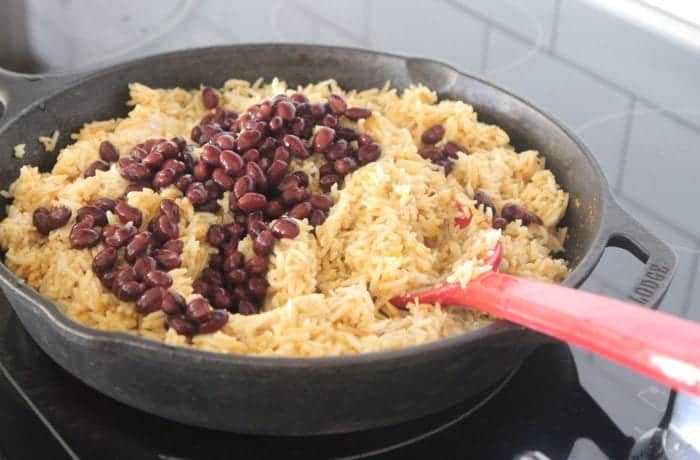 Salsa Verde Chicken Taco Rice Skillet