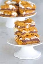 Pumpkin S'mores Cake Bars