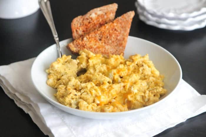 Taco Toasted Green Chili Scrambled Eggs