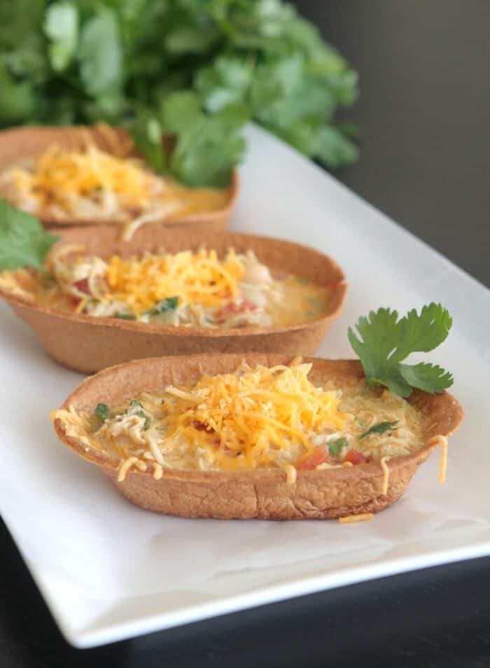 Chicken Taco Soup Boats