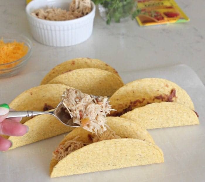 Cheesy Bean and Chicken Tacos 3