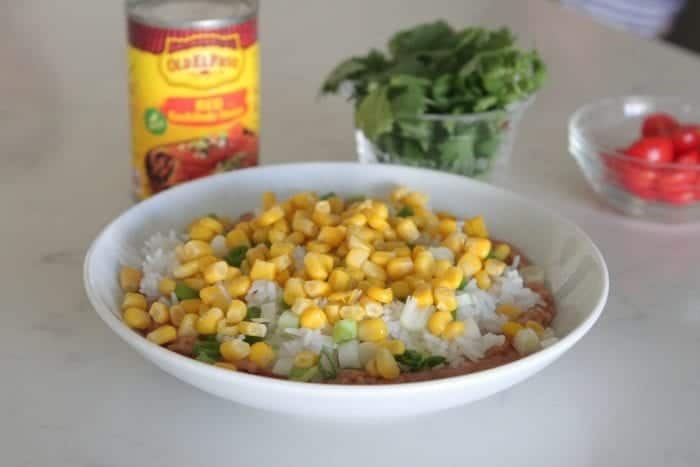 Layered Chicken Enchilada Bowls