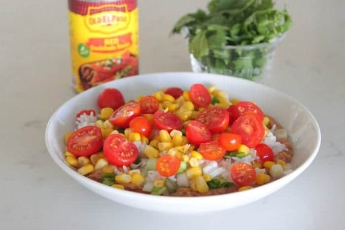 Layered Chicken Enchilada Bowls