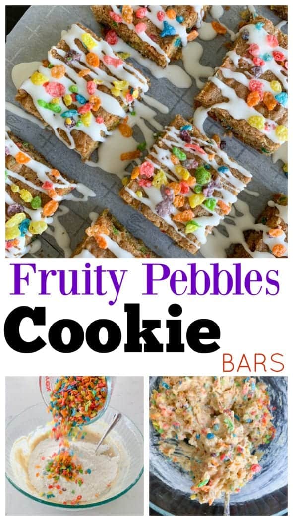 Fruity Pebbles Cookie Bars