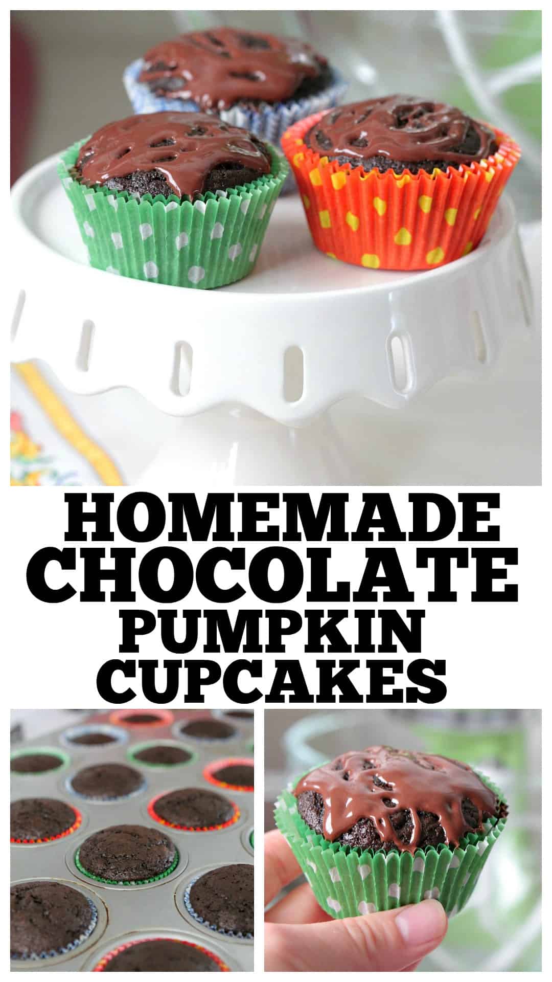 photo collage pumpkin cupcakes