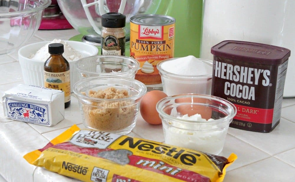 ingredients for pumpkin cupcakes