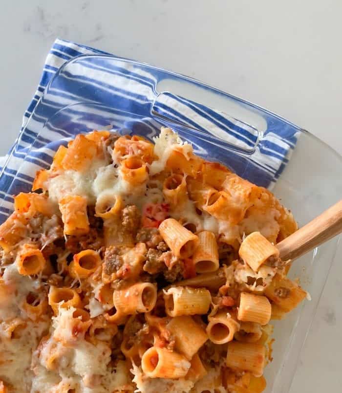 Creamy 3 Cheese Rigatoni