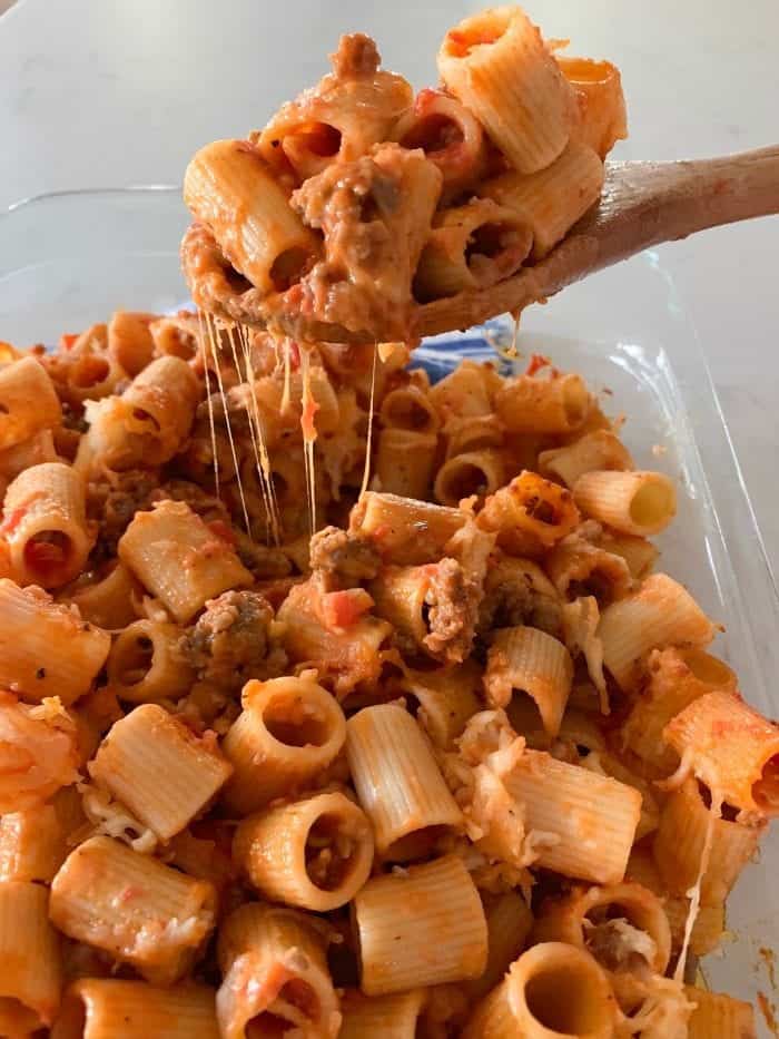 Creamy 3 Cheese Rigatoni