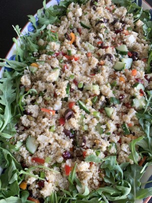 quinoa salad in serving bowl