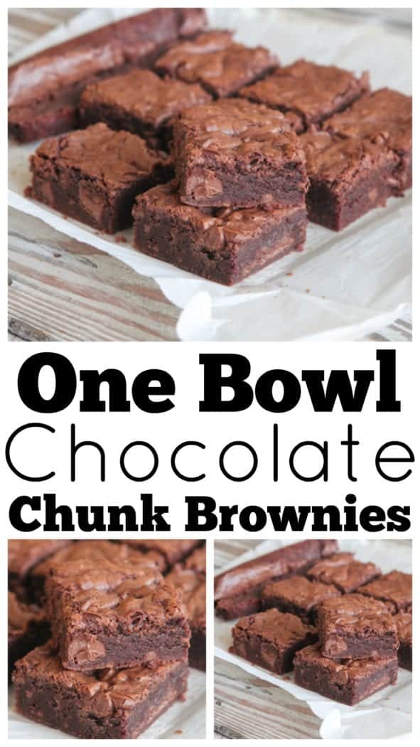 photo collage of fudge brownie recipe