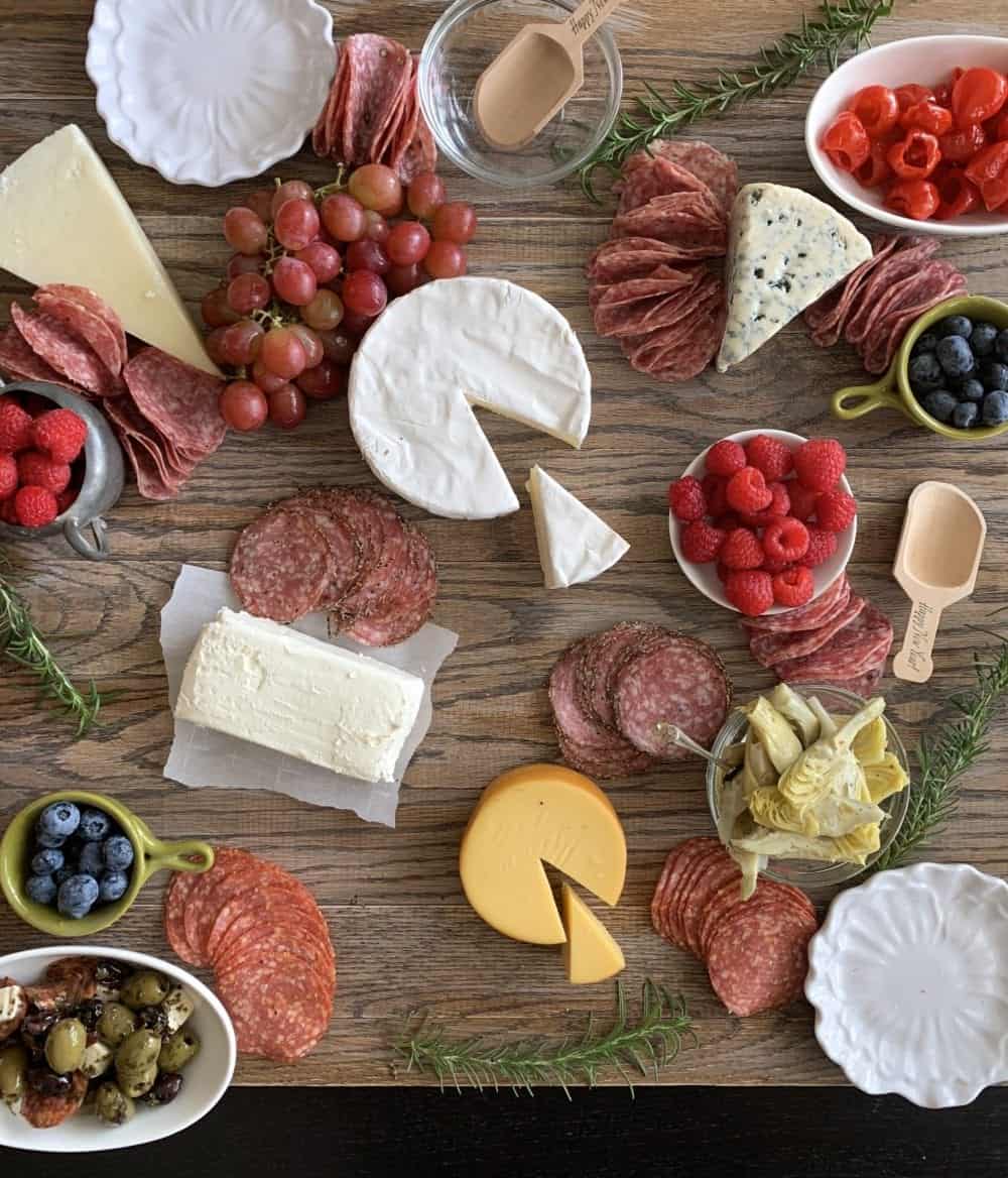 fruits added to charcuterie board