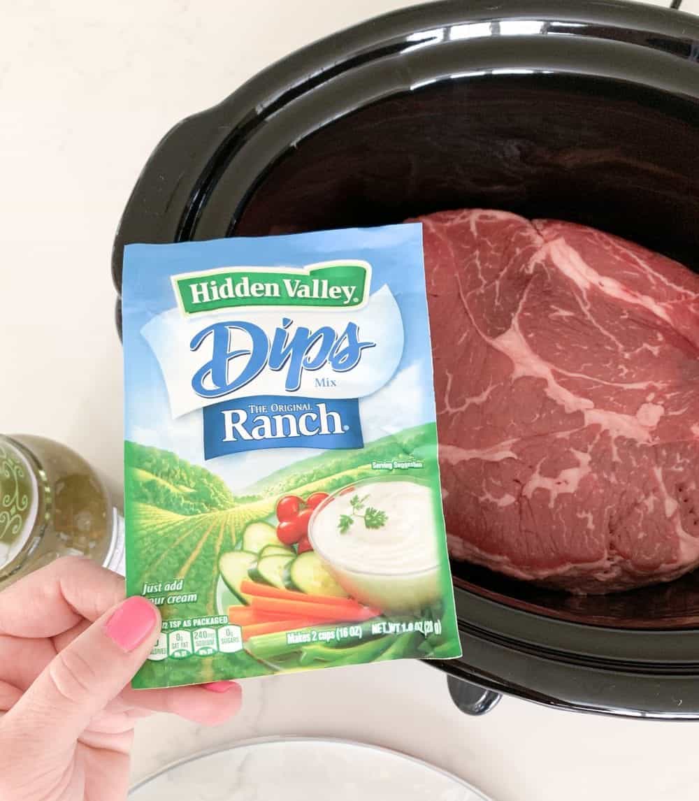 adding ranch dressing to roast in crock pot