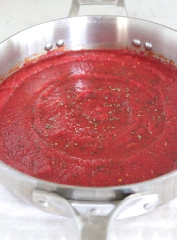 homemade pasta sauce in pan
