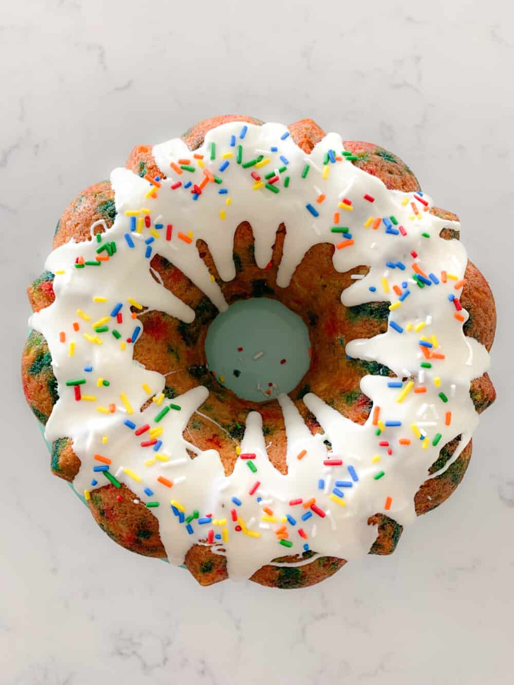 Funfetti Bundt Cake (A Doctored Cake Mix Recipe) - I Scream for