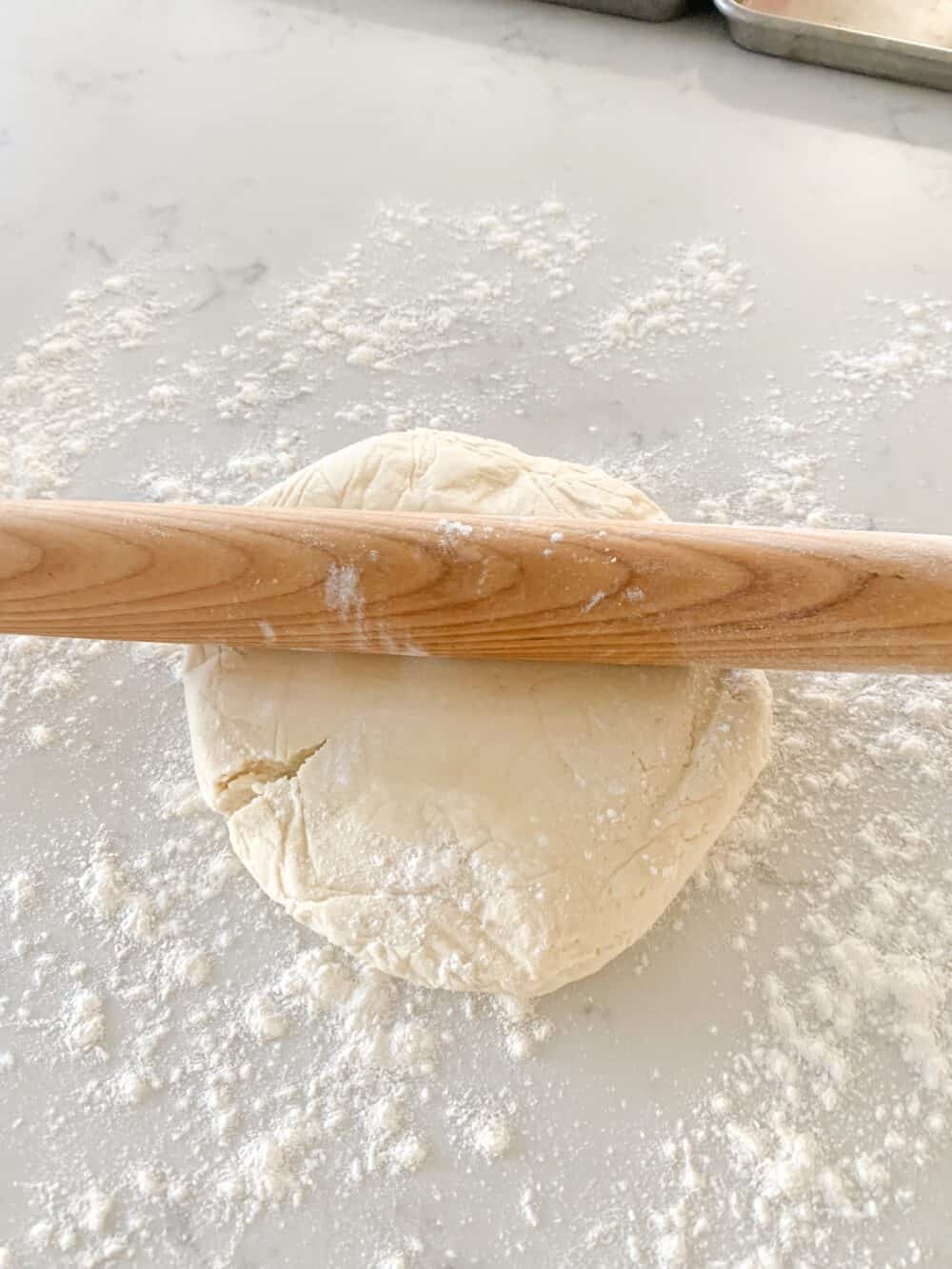 rolling sugar cookie dough 