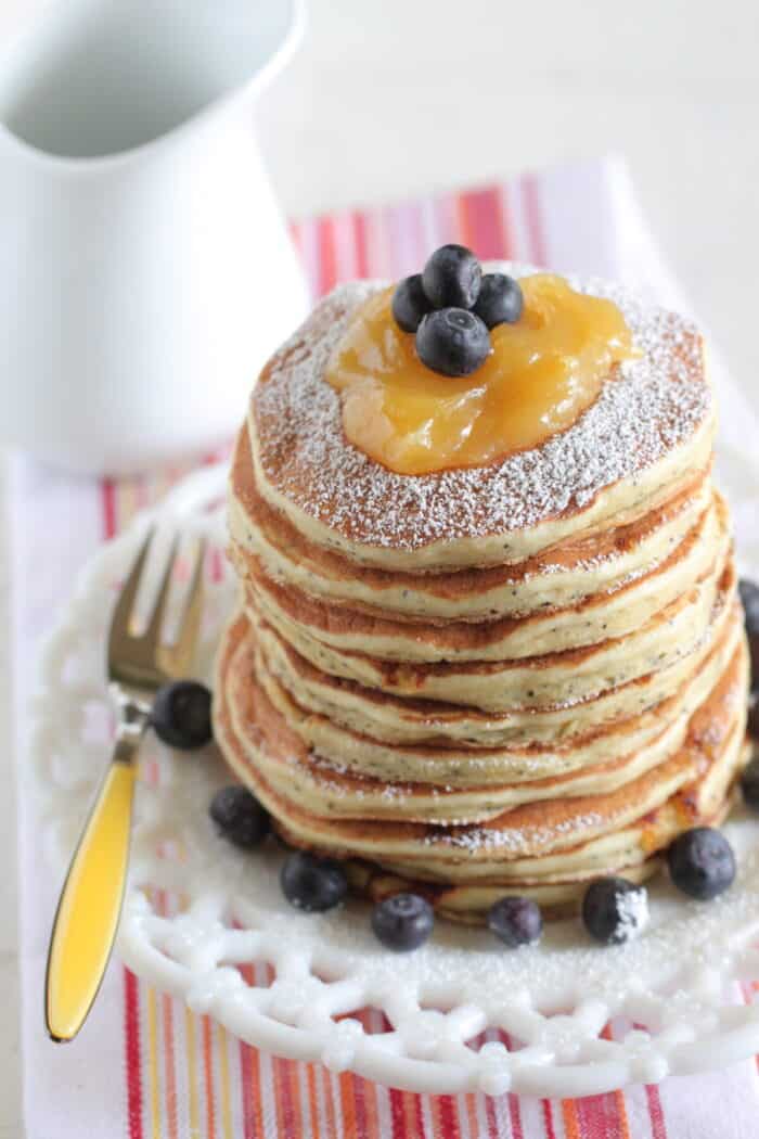 Lemon Ricotta Pancakes - Picky Palate - Best Pancakes!!