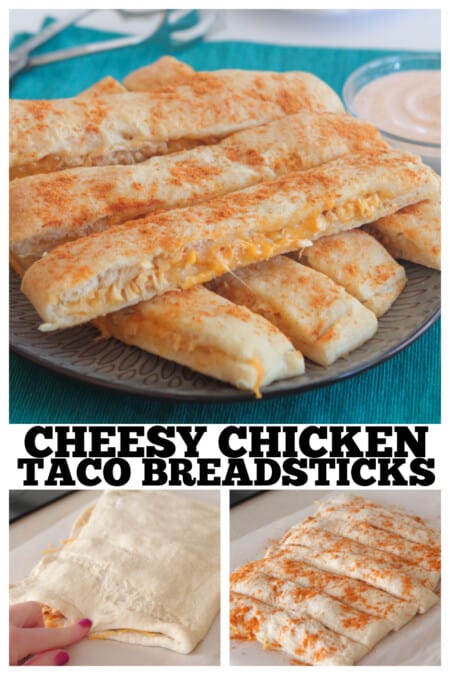 Cheesy Chicken Taco Breadsticks | Best Homemade Breadstick Recipe