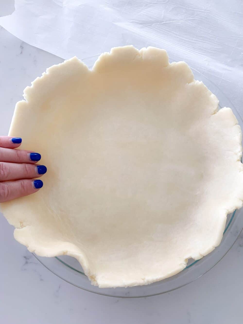 pie crust inside pie pan