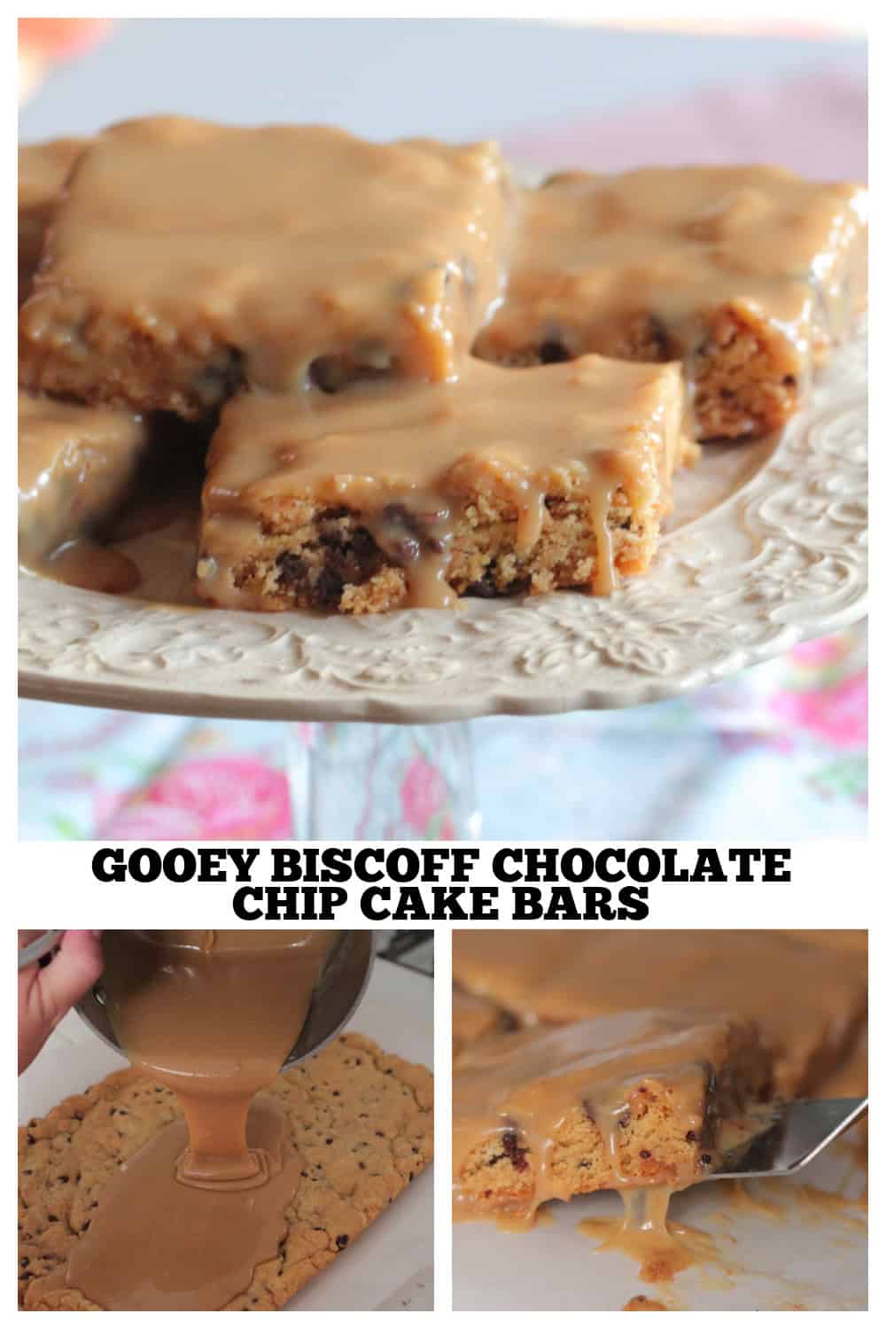 photo collage of cake mix bar cookies