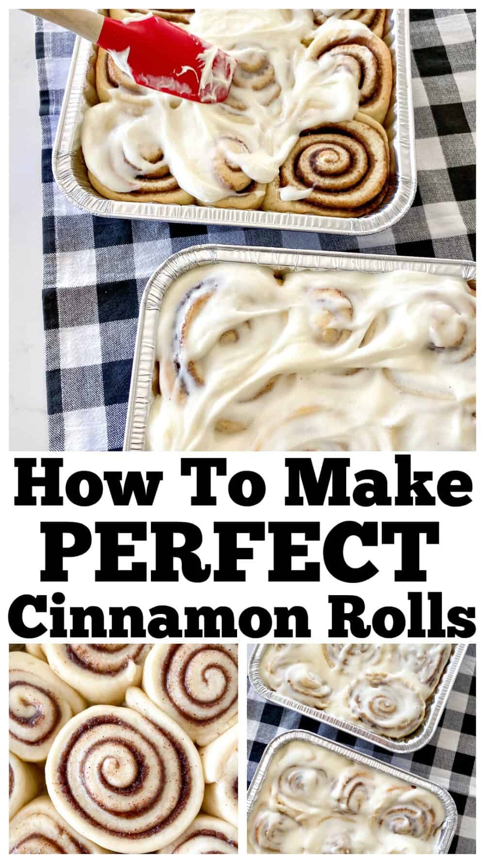photo collage of cinnamon roll recipe