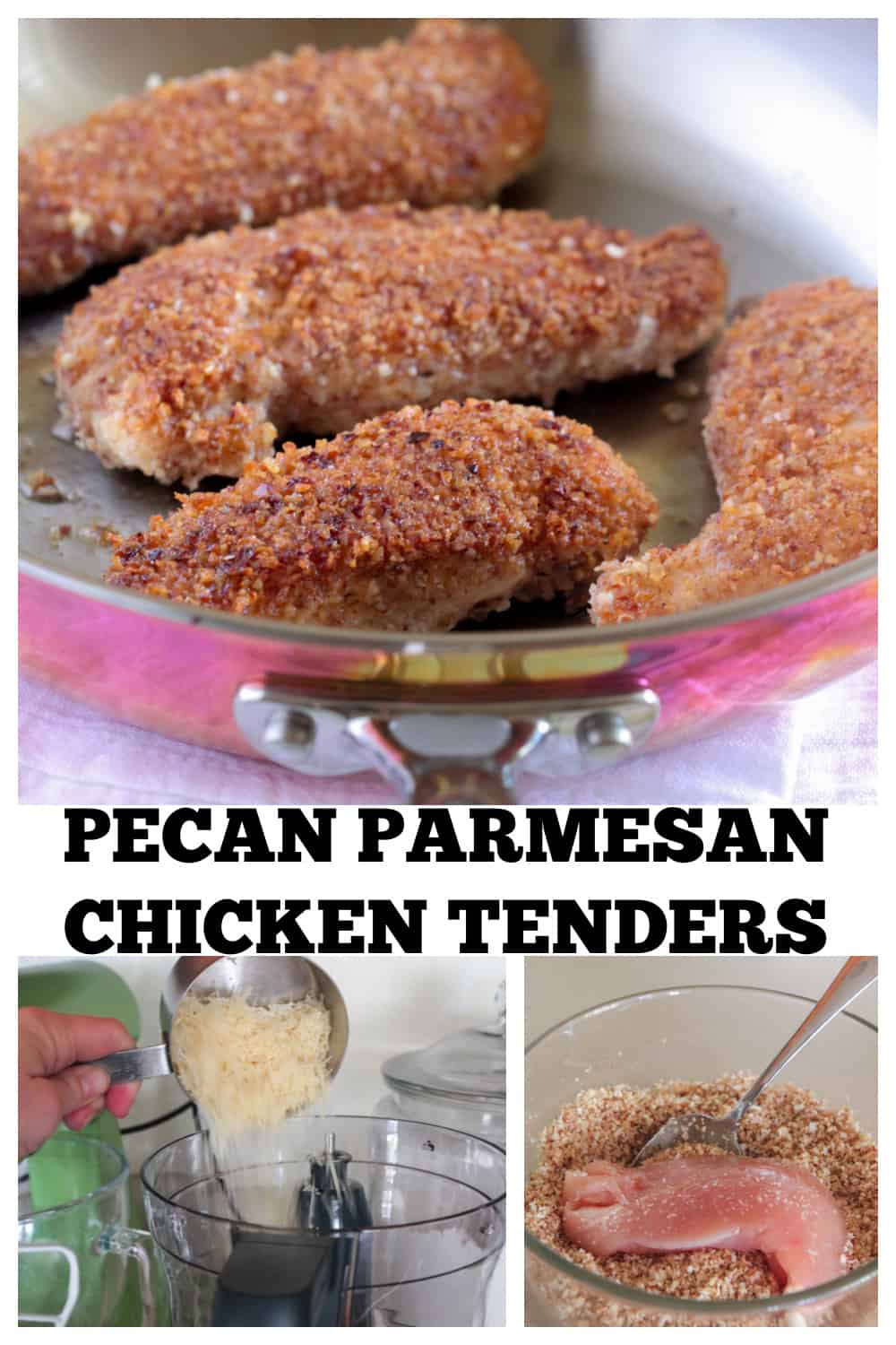 photo collage of chicken tenders