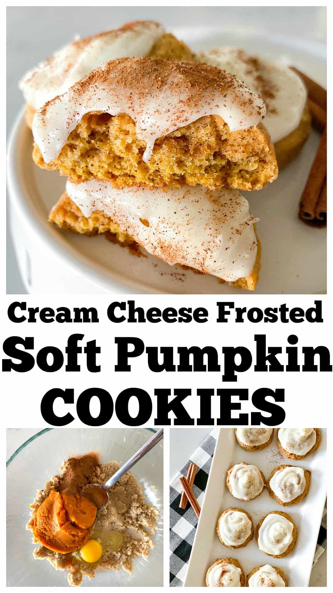 soft pumpkin cookies photo collage