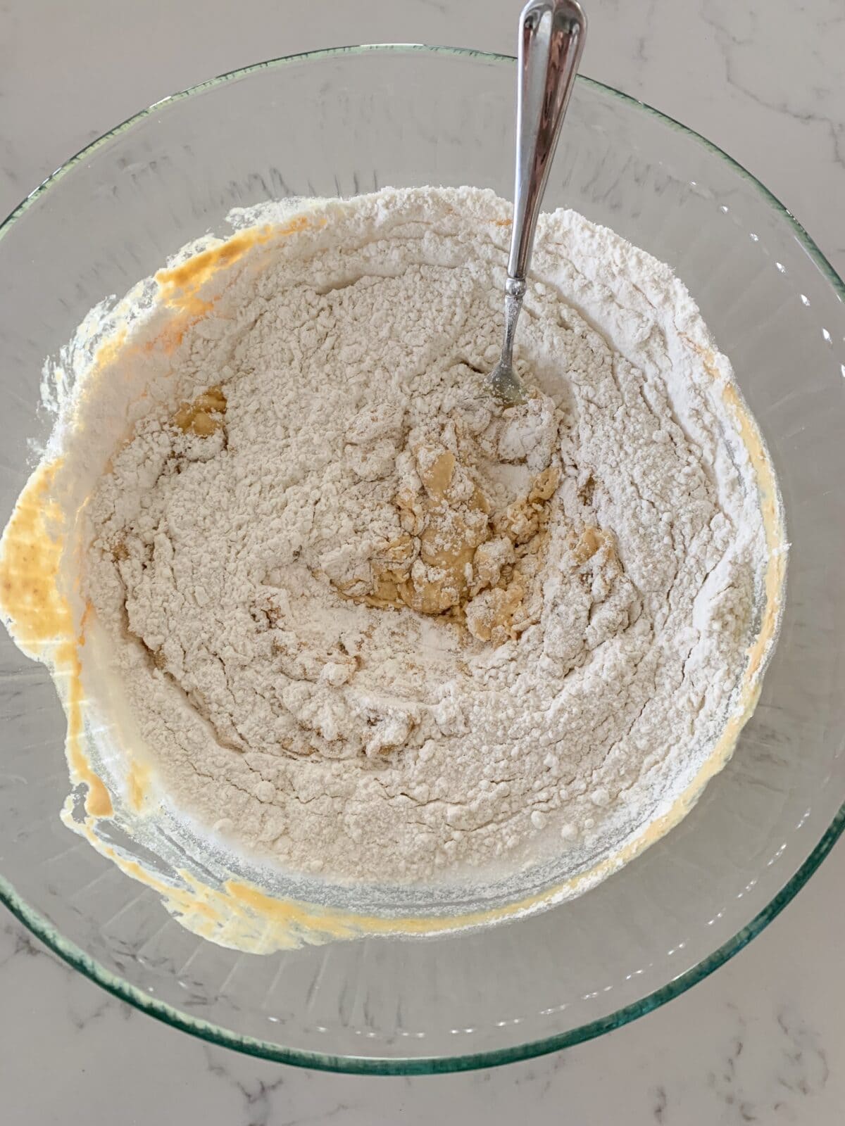 dry ingredients for pumpkin muffins recipe in mixing bowl