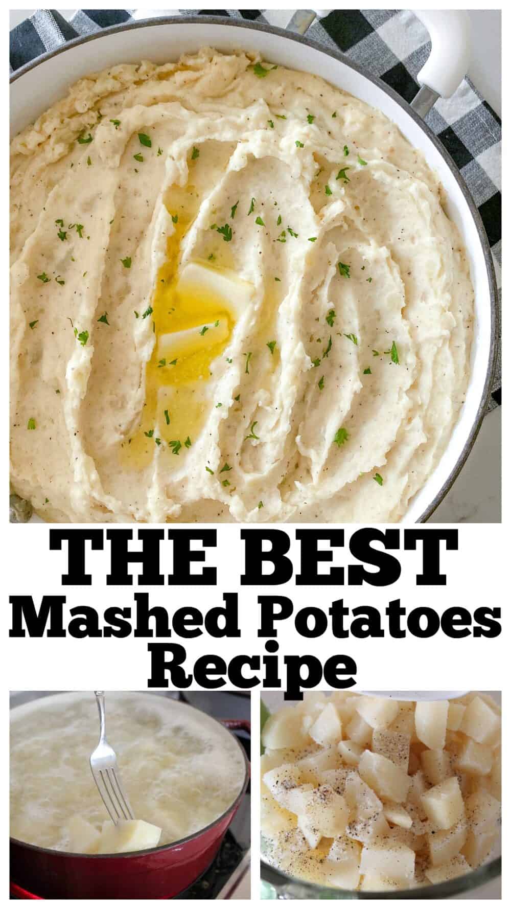 photo collage of mashed potatoes