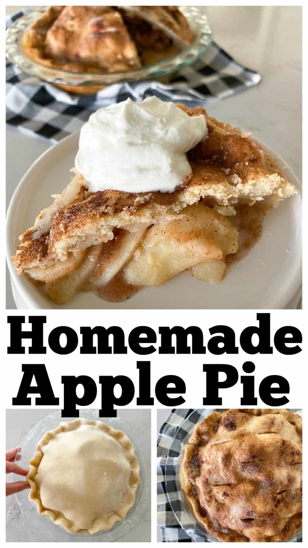photo collage of homemade apple pie