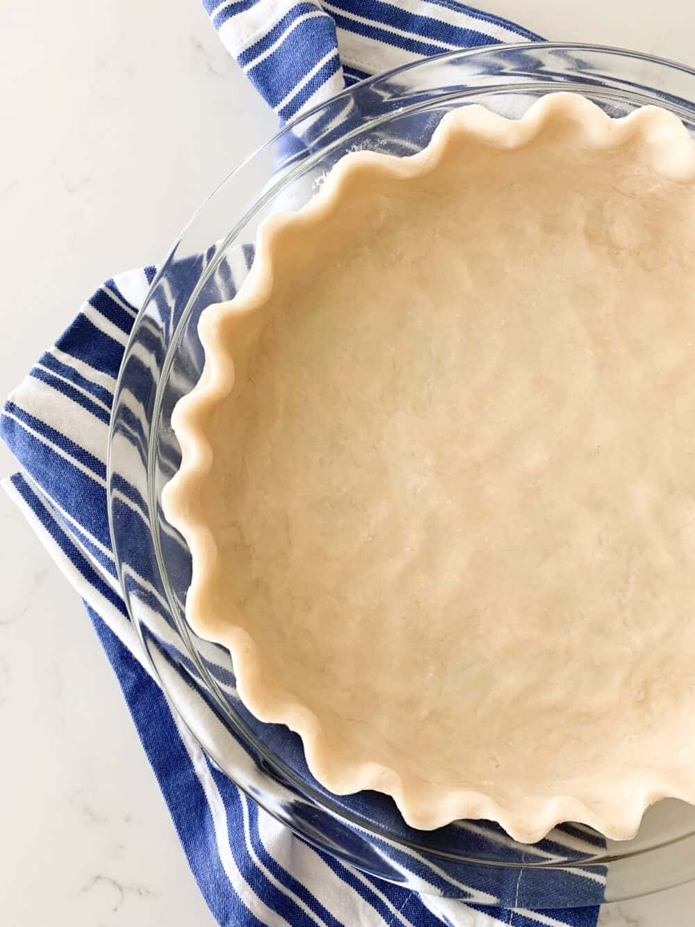 all butter pie dough in pie plate
