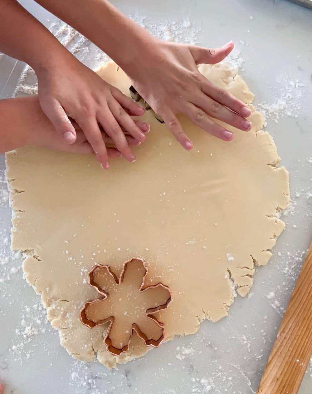 using cookie cutters for sugar cookie recipe