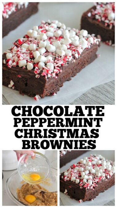 Chocolate Marshmallow Peppermint Bars | Christmas Brownies!!