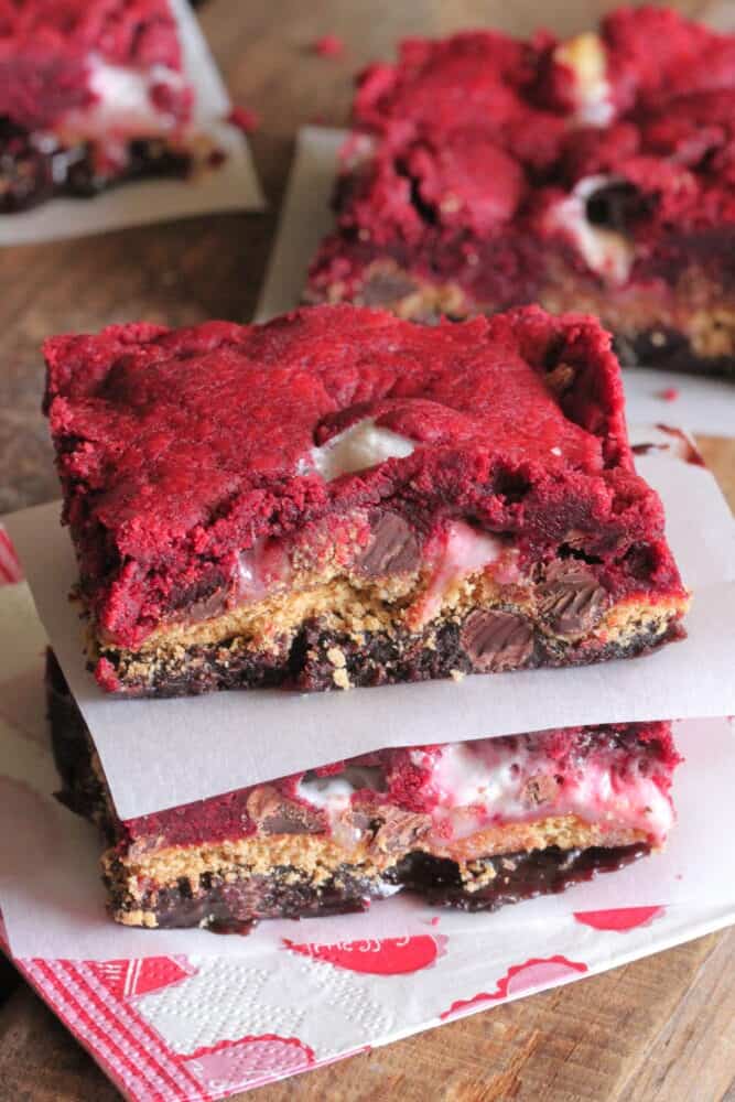 Red Velvet S�mores Bars Picky Palate BEST Cookie Bars!!