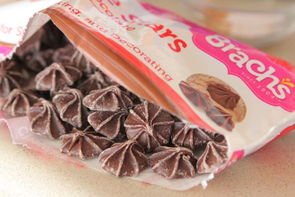 chocolate stars in a bag