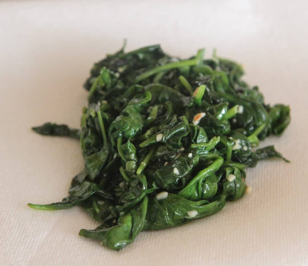 cooked spinach
